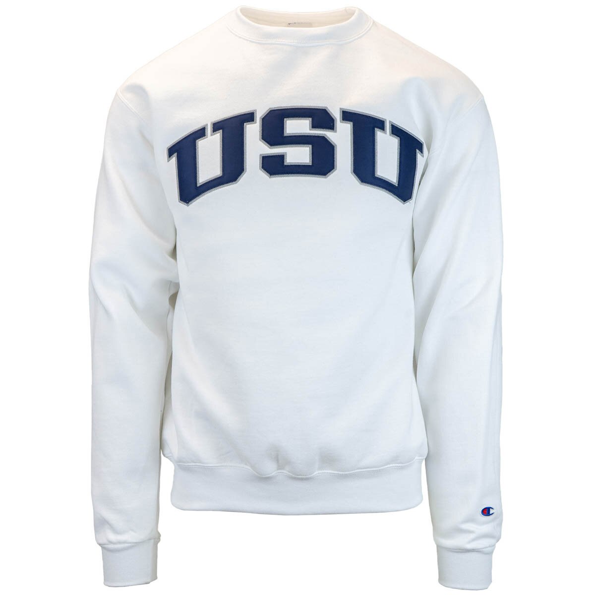 USU Champion Unisex Crew Sweatshirt white